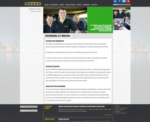 BRUSH responsive website design