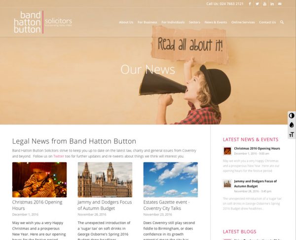 Band Hatton Button Solicitors Website Design Red Fred Creative