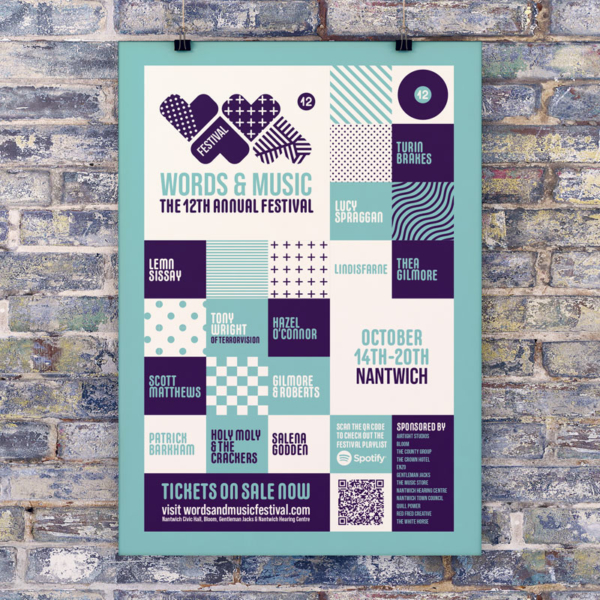 Words and Music Festival Design Poster