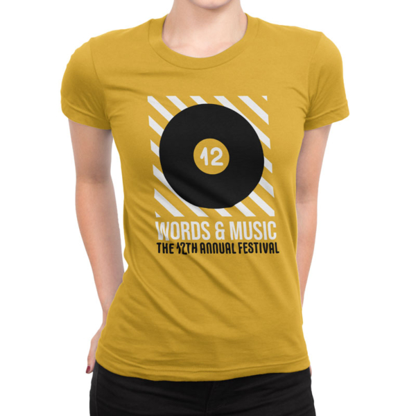 Words and Music Festival Design Tee Shirt