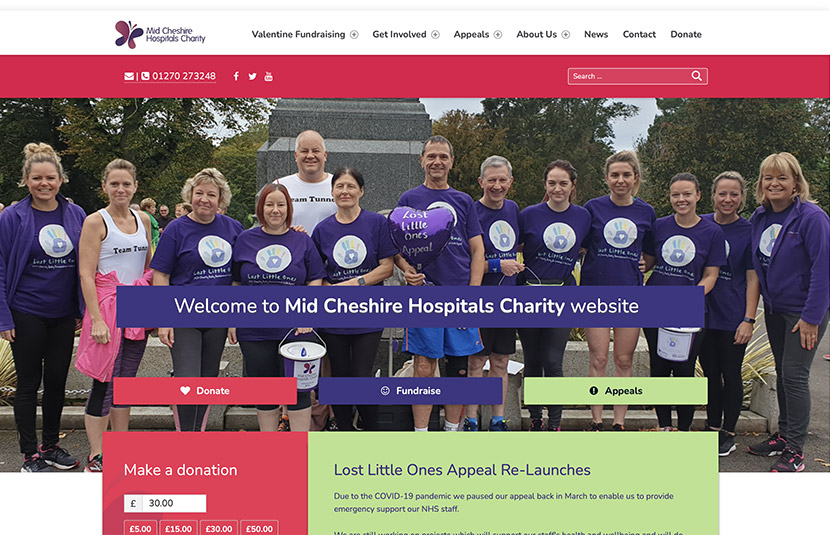 Mid Cheshire Hospitals Charity Homepage