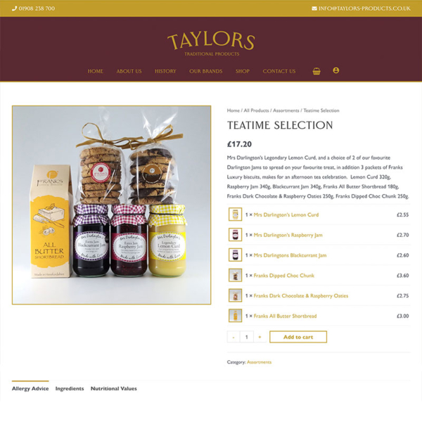Taylors Ecommerce Website Development